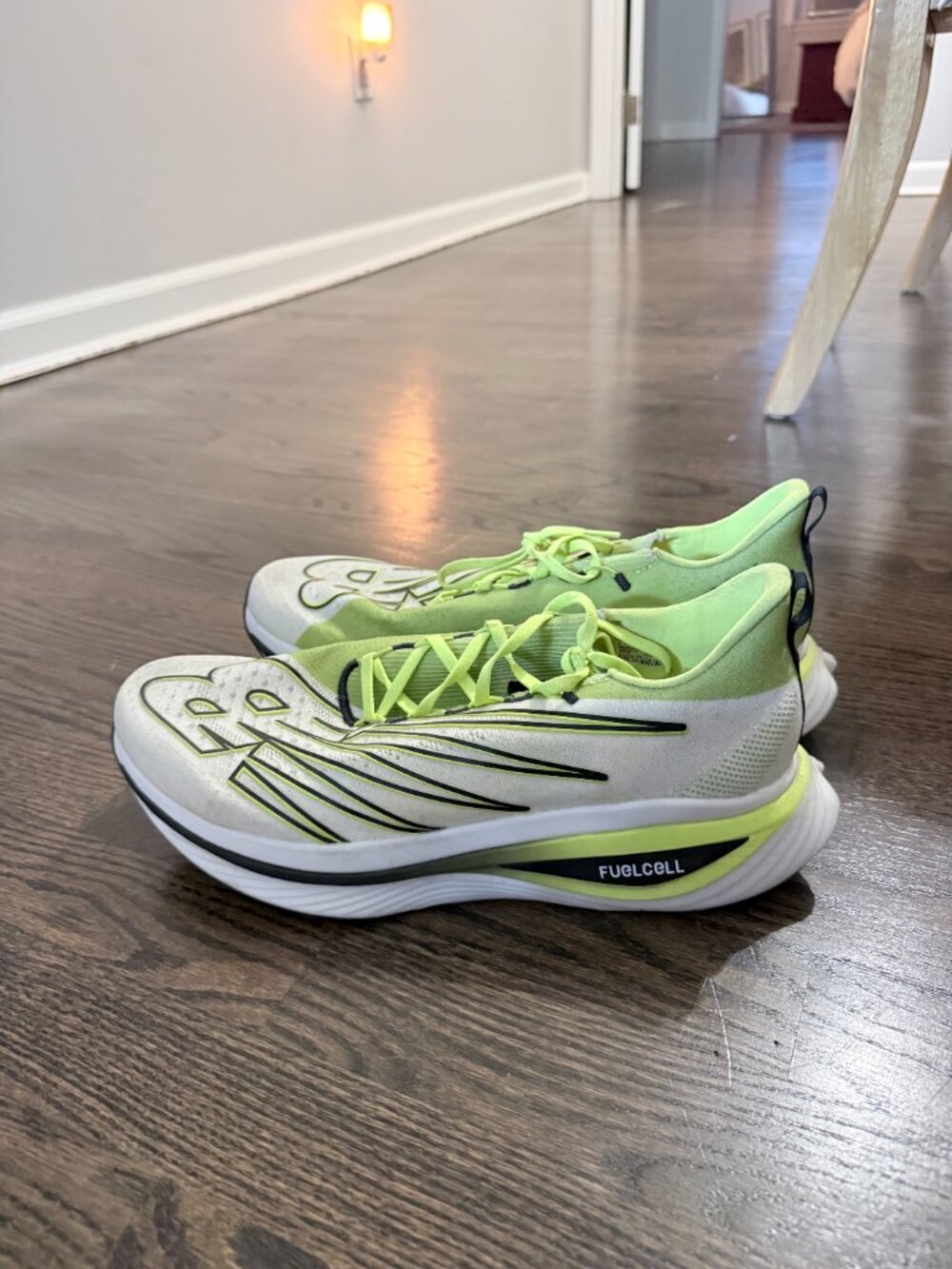 New Balance FuelCell Rebel v4 Green & White Running Shoes – Size 12.5